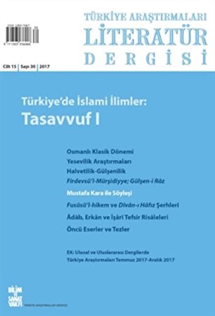 Türkiye Araştırmaları Literatür Dergisi Cilt: 15 Sayı: 30 - 2017