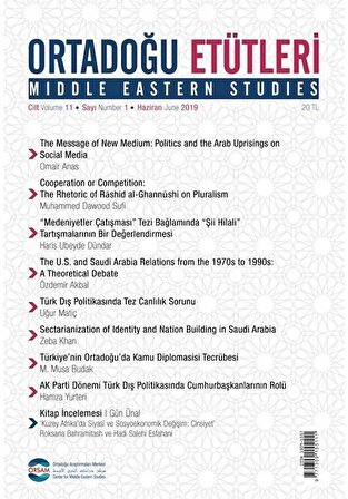 Ortadoğu Etütleri Cilt 11 - Sayı 1 - Haziran 2019