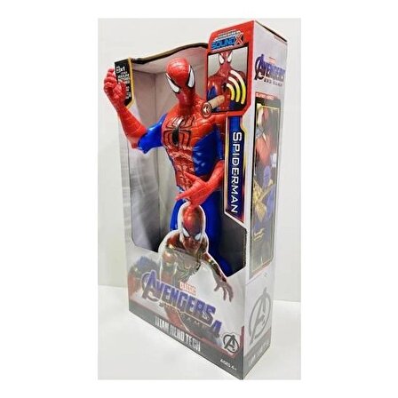 Marvel Sesli Işıklı Spiderman 8818-2, Eklemleri Hareket Ettirilebilen 30 Cm Figür Örümcek Adam
