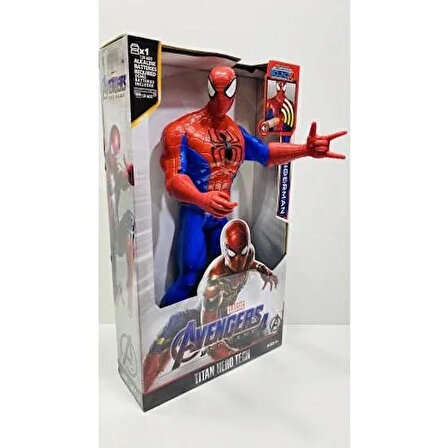 Marvel Sesli Işıklı Spiderman 8818-2, Eklemleri Hareket Ettirilebilen 30 Cm Figür Örümcek Adam