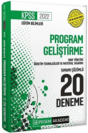 Pegem Akademi 2022 KPSS Eğitim Bilimleri Program Geliştirme 20 Deneme Çözümlü