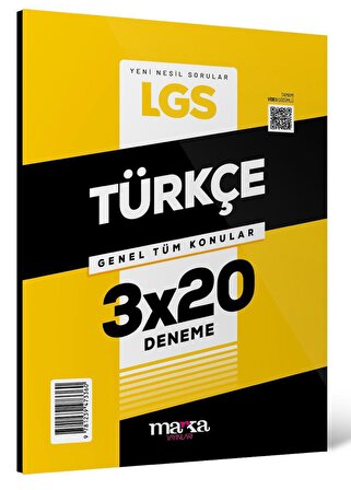 Marka 2024 LGS Genel Tüm Konular Türkçe 3x20 Deneme Marka Yayınları