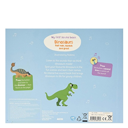 Auzou My First Sound Book - Dinosaurs