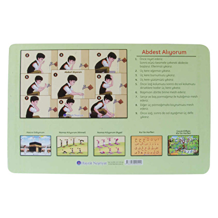 Hayrat Neşriyat Ahmet Abdest Alıyor 4+ Yaş Büyük Boy Puzzle 24 Parça