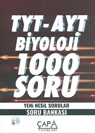 TYT AYT Biyoloji 1000 Soru Bankası Çapa Yayınları