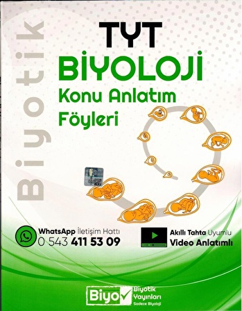 Biyotik Yayınları TYT Biyoloji Konu Anlatım Föyleri