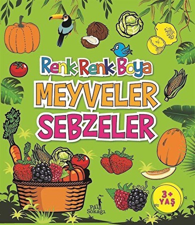 Meyveler Sebzeler - Renk Renk Boya