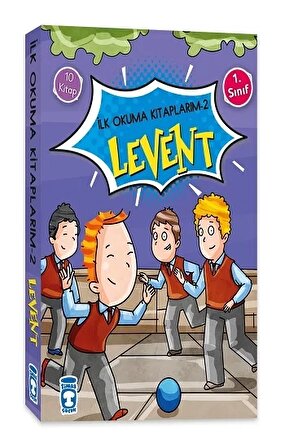 Levent - İlk Okuma Kitaplarım 2 (1. Sınıf 10 Kitap Set) - Mustafa Orakçı - Genç Timaş
