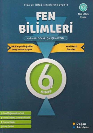 Doğanak Yayınları 6. Sınıf Fen Bilimleri Kazanım Odaklı Çalışma Kitabı