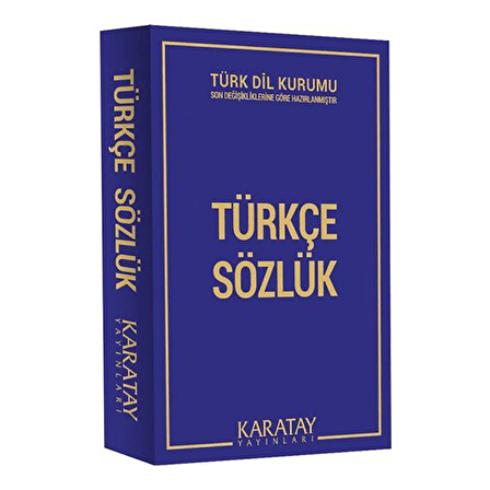 Türkçe Sözlük Mavi Biala Plastik Kapak, Yeni Basım, TDK ONAYLI!, Karatay Yayınları