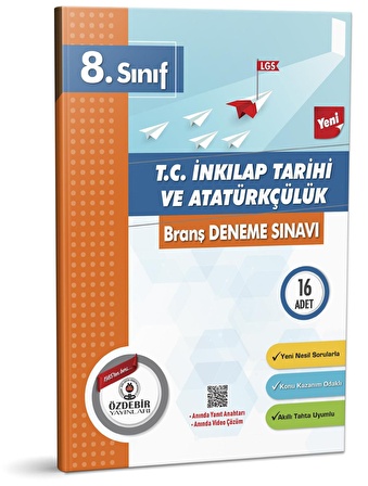 Özdebir Yayınları 8. Sınıf T.C İnkılap Tarihi Ve Atatürkçülük 16'Lı Branş Deneme