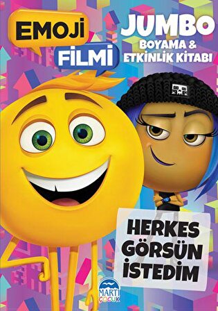 Emoji Filmi Jumbo Boyama ve Etkinlik Kitabı - Cordelia Evans - Martı Çocuk Yayınları