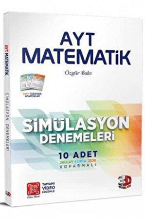 AYT SİMÜLASYON MATEMATİK DENEME/ ÇÖZÜM 3D