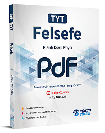 2023 TYT Felsefe PDF Planlı Ders Föyü