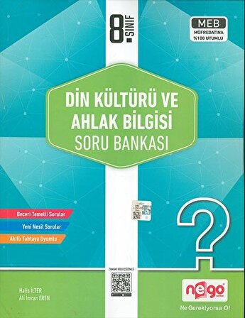8.Sınıf Din Kültürü ve Ahlak Bilgisi Soru Bankası Nego Yayınları