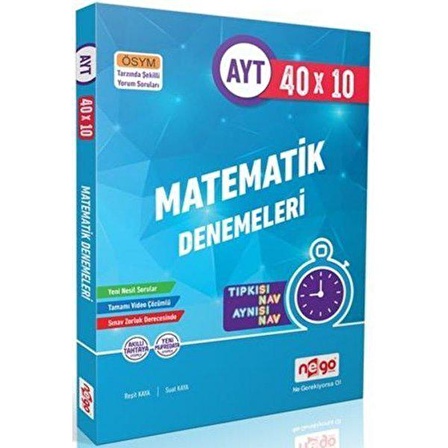 NEGO AYT MATEMATİK 10X40 FASİKÜL BRANŞ DENEME