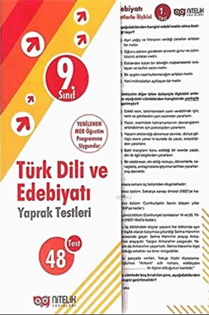 Nitelik Yayınları 9. Sınıf Türk Dili ve Edebiyatı Yaprak Testleri