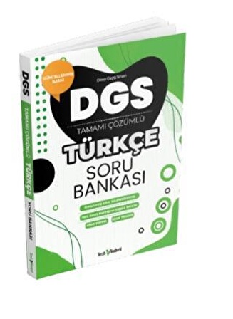 2021 DGS Sözel Türkçe Çözümlü Soru Bankası Tercih Akademi