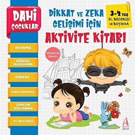 Dahi Çocuklar Aktivite Kitabı 3-4 Yaş / El Becerisi Ve Boyama / Kolektif