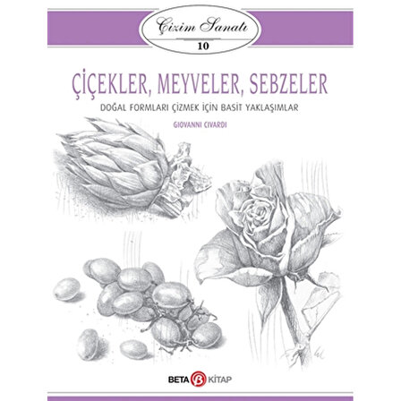 Beta Kitap Çiçekler Meyveler Sebzeler - Çizim Sanatı 10