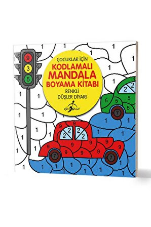  Renkli Düşler Diyarı - Çocuklar İçin Kodlamalı Mandala Boyama Kitabı