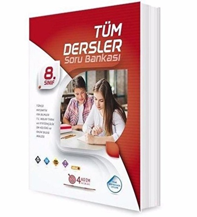 4 Adım 8.Sınıf Tüm Dersler Soru Bankası