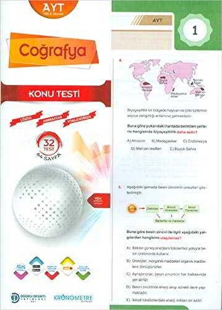 Kronometre AYT Coğrafya Yaprak Test