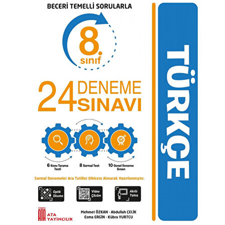 Ata Yayınları 8. Sınıf Türkçe 24 Deneme Sınavı