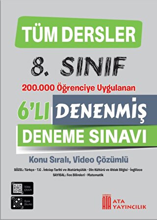 8. Sınıf Tüm Dersler Denenmiş 6'lı Deneme Sınavı