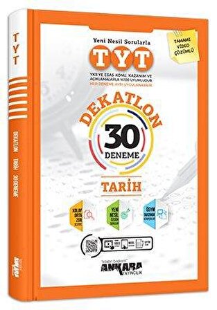TYT Tarih Dekatlon 30 Deneme Video Çözümlü Ankara Yayıncılık