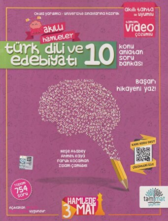 Tammat Yayıncılık 10. Sınıf Türk Dili ve Edebiyatı Akıllı Hamleler Konu Anlatan Soru Bankası