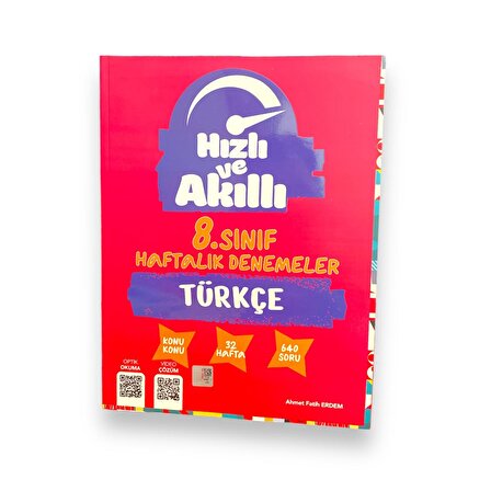Tammat Hızlı Ve Akıllı 8. Sınıf Haftalık Deneme Türkçe Kitap