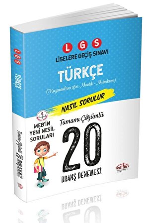 Editör Yayınları LGS Türkçe 20 Deneme Sınavı