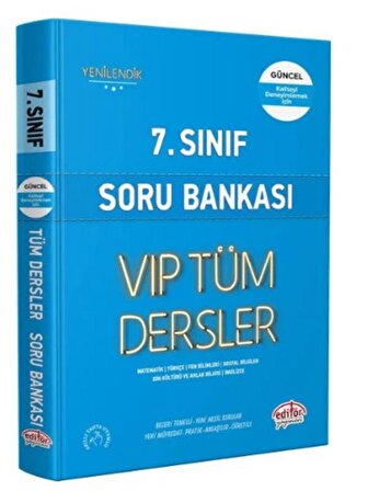 Editör Yayınları 7. Sınıf Tüm Dersler VIP Soru Bankası