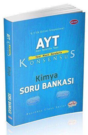 Editör Yayınları AYT Kimya Konsensüs Soru Bankası