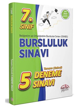 Editör 7. Sınıf Bursluluk Sınavı Çözümlü 5 Deneme Sınavı Editör Yayınları