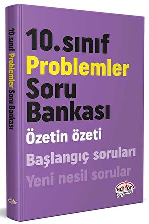 10. Sınıf Özetin Özeti Problemler Soru Bankası Editör Yayınevi