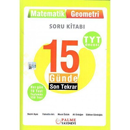 Palme 15 Günde Son Tekrar Matematik ve Geometri Soru Kitabı