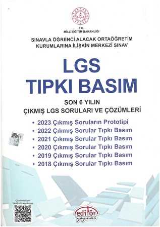 Editör Yayınevi Son 6 Yıl Lgs Tıpkı Basım Çıkmış Sorular ve Çözümleri