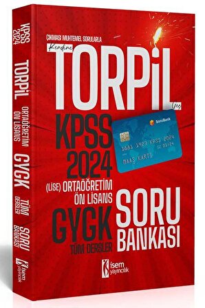 2024 TOPRİL KPSS Ortaöğretim Ön Lisans GYGK Tek Kitap Soru Bankası İsem Yayıncılık