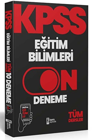 2024 KPSS Eğitim Bilimleri 10 Paket Deneme Dijital Çözümlü İsem Yayıncılık