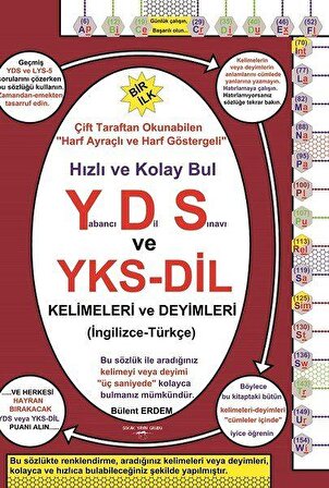 YDS ve YKS-Dil Kelimeleri ve Deyimleri-İngilizce Türkçe - Bülent Erdem