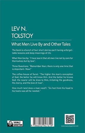 What Men Live By - Lev Tolstoy (İngilizce) Maviçatı Yayınları