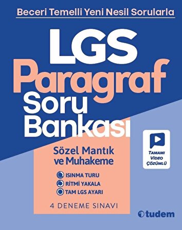 Tudem 8.Sınıf LGS Paragraf Soru Bankası -Tudem 8 Paragraf