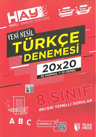 8.Sınıf 20x20 Türkçe Denemesi Teas Press