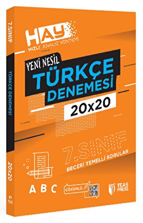 7.Sınıf 20x20 Türkçe Denemesi Teas Press