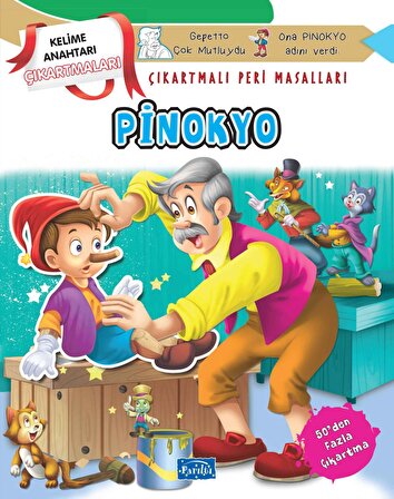Pinokyo - Çıkartmalı Peri Masalları - Kolektif - Parıltı Yayınları Boyama ve Çıkartma Kitapları