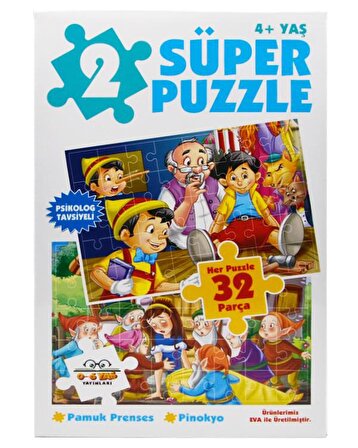 Süper Puzzle Pamuk Prenses ve Pinokyo