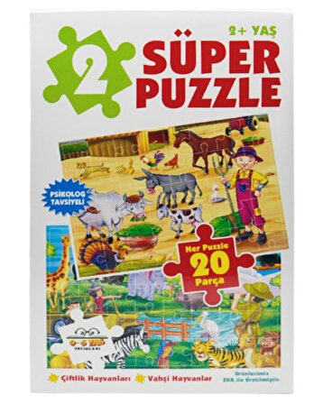 2 Süper Puzzle Çiftlik Hayvanları ve Vahşi Hayvanlar 