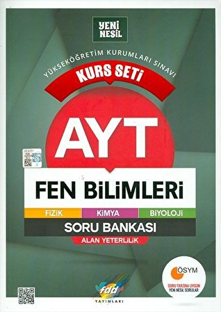 AYT Fen Bilimleri Kurs Seti Soru Bankası FDD Yayınları